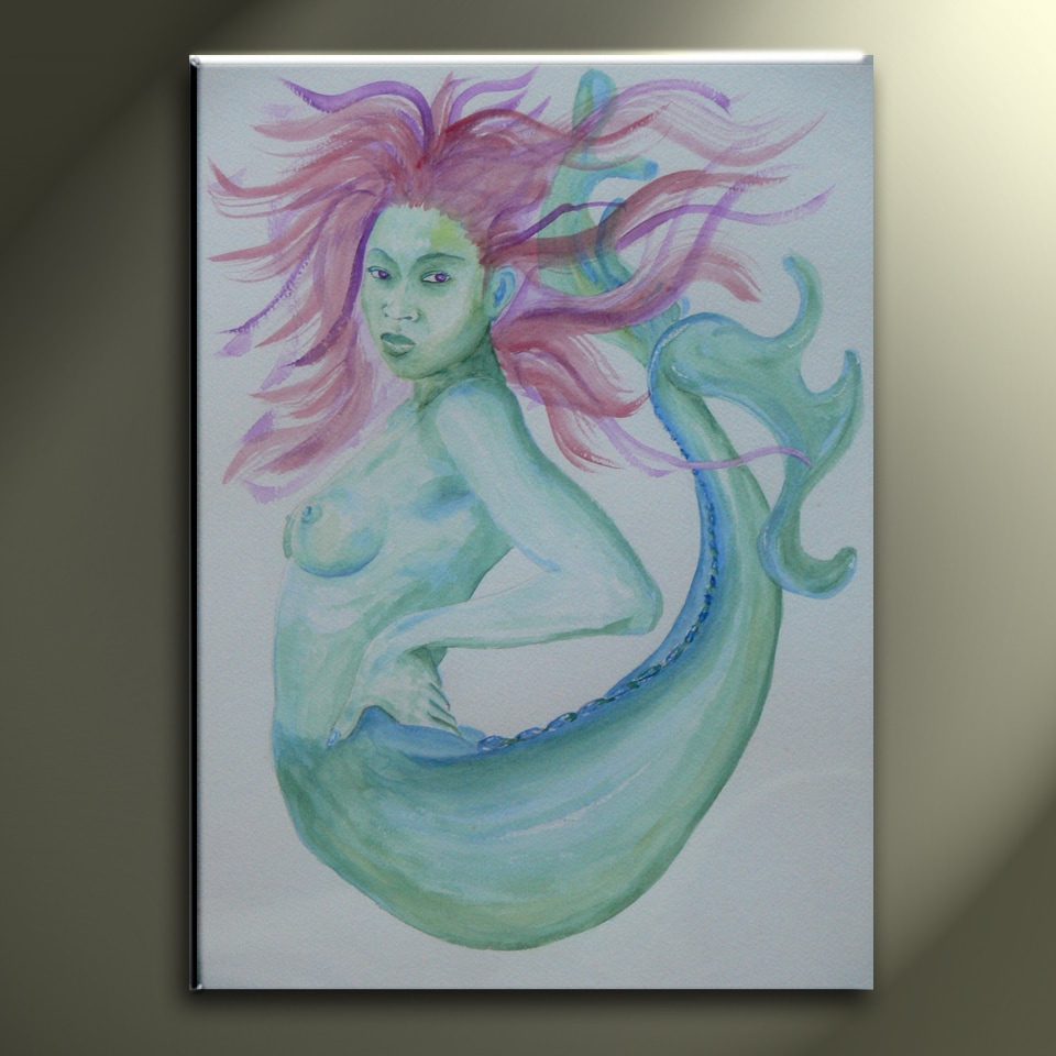 Mermaid, Meerjungfrau. Markus A. Walter watercolour art.